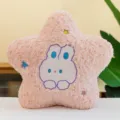 Pink star shaped plush pillow with cute white rabbit embroidery for kids - Star / 45cm / Pink