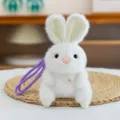 Premium scented white plush bunny doll keychain hanging ornament for bags and gifts - Rabbit Keychain