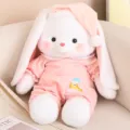Adorable white plush bunny toy in pink pajamas and nightcap, soft sleeping companion - 40CM / Dreamy Cute Rabbit