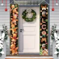 Christmas gingerbread man welcome porch banner for festive home front door decor - Gingerbread Man (SDL-001) / 30x150cm