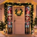 Traditional Nutcracker Christmas porch banners for outdoor front door holiday decor - Nutcracker Style (SDL-003) / 30x150cm