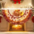 Autumn harvest semicircular flag with pumpkin and maple leaf patterns for festive home decor - Style 3 (SXQ-003) / 37.5x75cm