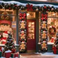 Gingerbread man Christmas porch banners for outdoor holiday party home door decoration - Gingerbread Man Style (SDL-008)