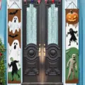 Πανό βεράντας Halloween με τρομακτικά σχέδια φαντάσματα κολοκύθες και μούμιες - Στυλ 1 / 30x150cm