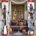 Ζευγάρι πανό βεράντας Halloween με τρομακτικό σκελετό για διακόσμηση εξωτερικής πόρτας - Στυλ 7 / 30x150cm