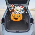 Halloween trunk or treat car decorations kit with pumpkin, mummy and eyeballs cutouts - Pumpkin Eyeball Mummy (YX-003) / 60x60cm