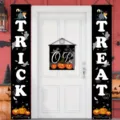 Halloween-Banner-Set Trick or Treat mit Kürbis-Geist-Dekoration für die Veranda - Kürbis Geist Stil (SDL-002) / 30x150cm