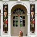 Festive Christmas Nutcracker door banners with soldier print for outdoor holiday porch decor - Nutcracker Style (SDL-001) / 30x150cm