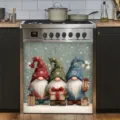 Magneti gnomo di Natale per lavastoviglie o decorazione elettrodomestici - XYJT-005 (Gnomi di Natale)