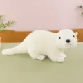 White plush otter toy cute stuffed animal doll soft pillow desktop decor gift children - 33cm / White