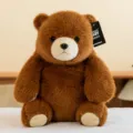 Cozy and soft brown plush bear stuffed animal toy for children, perfect birthday gift - Brown / 25cm