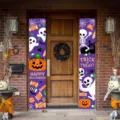 Cartoon Halloween Türbanner Set mit Geist und Kürbis Illustrationen - 30x150cm / SDL-006