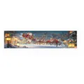 Gran pancarta navideña con Papá Noel en trineo para decoración de puerta de garaje - 30x120cm (Con Cuerda) / SHF-008