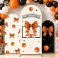 Basketball themed arched arch backdrop covers for birthday party decorations - Basketball Bow Theme (GX-009) / 涤纶 65x150cm + 80x180cm + 50x120cm