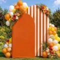 Coperture per archi arancioni e a strisce per decorazioni per feste ed eventi all'aperto - Stile a Righe Arancione (SGX-008)