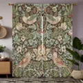 Vintage William Morris style bird and floral curtains for living room home decor - 55x150cm (Pair) / CL-001