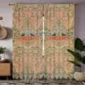 Retro bird and floral pattern curtains for living room vintage classic window decor - 55x150cm (Pair) / Pattern Style 3