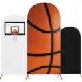 Three-piece basketball theme Chiara arch backdrop covers for sports birthday party - Polyester (SGX-004)
