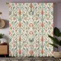 Vintage William Morris style bird floral curtains for living room bedroom home decor. - CL-009 (Retro Bird Floral)