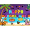 Summer Halloween party backdrop photography background cloth for holiday decoration supplies. - Summer Halloween Style (SBJ-003) / 95x75cm
