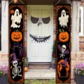 Banners de porche de Halloween con calabazas y fantasmas animados para decoración - Estilo de Dibujos Animados de Calabaza Fantasma (SDL-008)