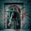 Halloween Horror Geist Fenster Abdeckung Banner für Geisterhaus Party Deko Requisiten - Blutiger Handabdruck Geist (C-011) / 120x80cm