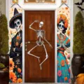 Day of the Dead door banner skeleton couple hanging porch sign Halloween party decor - Mexico Day of the Dead Style (SDL-009) / 30x150cm