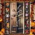 Day of the Dead porch sign Mexican skeleton banner Halloween outdoor hanging decoration door banner - Mexico Day of the Dead Style (SDL-011) / 30x150cm