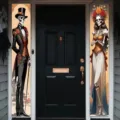 Day of the Dead door banners skeleton couple porch hanging decorations for Halloween party. - Mexico Day of the Dead Style (SDL-016) / 30x150cm