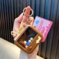 Brown mini cartoon grab ball machine toy keychain charm for student backpack decor - Coffee Claw Machine (Bear Theme) / Brown