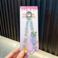 Elegante cinturino per telefono fatto a mano con farfalla di cristallo e perline - Verde