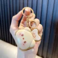 Lindo llavero de máquina de pan tostado animal en color crema - Oso de peluche / Marrón