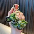 Cool military camouflage motorcycle model toy keychain for men and bag decor accessory - Military Camouflage Style (790-1) / Green