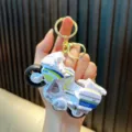 Cool detailed white police motorcycle toy keychain model with pull-back mechanism - Police White Style (1250) / White
