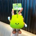 Portamonete in silicone a forma di cipolla verde e ciondolo portachiavi grande - Cipollotto Verde Chiaro