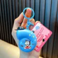 Blue snail music keychain stress relief toy for bags and keys with cute cartoon print. - Musical Snail / Blue