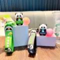 Porte-clés panda mignon avec lumière et dragonne en silicone B-PAN pour sacs et clés - Ampoule Panda / Lumière Ampoule Panda (1 Pièce)