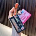 Creative manual gearbox keychain with sound effect for stress relief and bag charm - Black