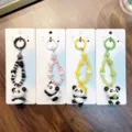 Collection de lanières de téléphone et porte-clés à perles panda en quatre couleurs - Pendentif Panda Trésor National / Pendentif Panda Trésor National (1 Pièce)