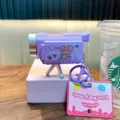 Purple camera projector keychain with cute bear design and glowing light-up function for keys - Bear Style / Purple