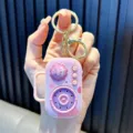 Pink animal recorder toy keychain with cute rabbit character for bag and car key decor - Pink Recorder