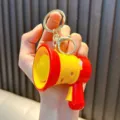 Cute mini electronic megaphone recording keychain toy for student backpack charm - Red Speaker