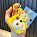 Llavero de cámara de dibujos animados amarillo con diseños de pato y fresa - Pato / Amarillo