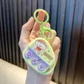 Portachiavi registratore a forma di cucciolo con funzione cambiatore di voce per borsa - Verde