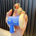Cute blue mini megaphone microphone recorder keychain charm for students backpack - Small Voice Recorder Speaker - Dark Blue (No Loop)