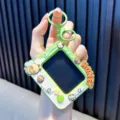 Cute green bee themed mini LCD doodle board keychain for bag charms and kids gifts - Green