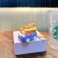 Portachiavi per auto in lega di cartone animato viola con decoro aragosta - Viola