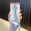 Cute white and blue cartoon pony keychain doll pendant, ideal accessory for bags or cars - Blue
