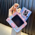 Cute cartoon pig graffiti writing board keychain for bag charm and stress relief. - Pink