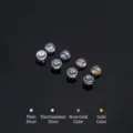 S925 silver earring backs with silicone caps in gold and silver finishes for DIY - Earring Back Only (Model D) / Gold